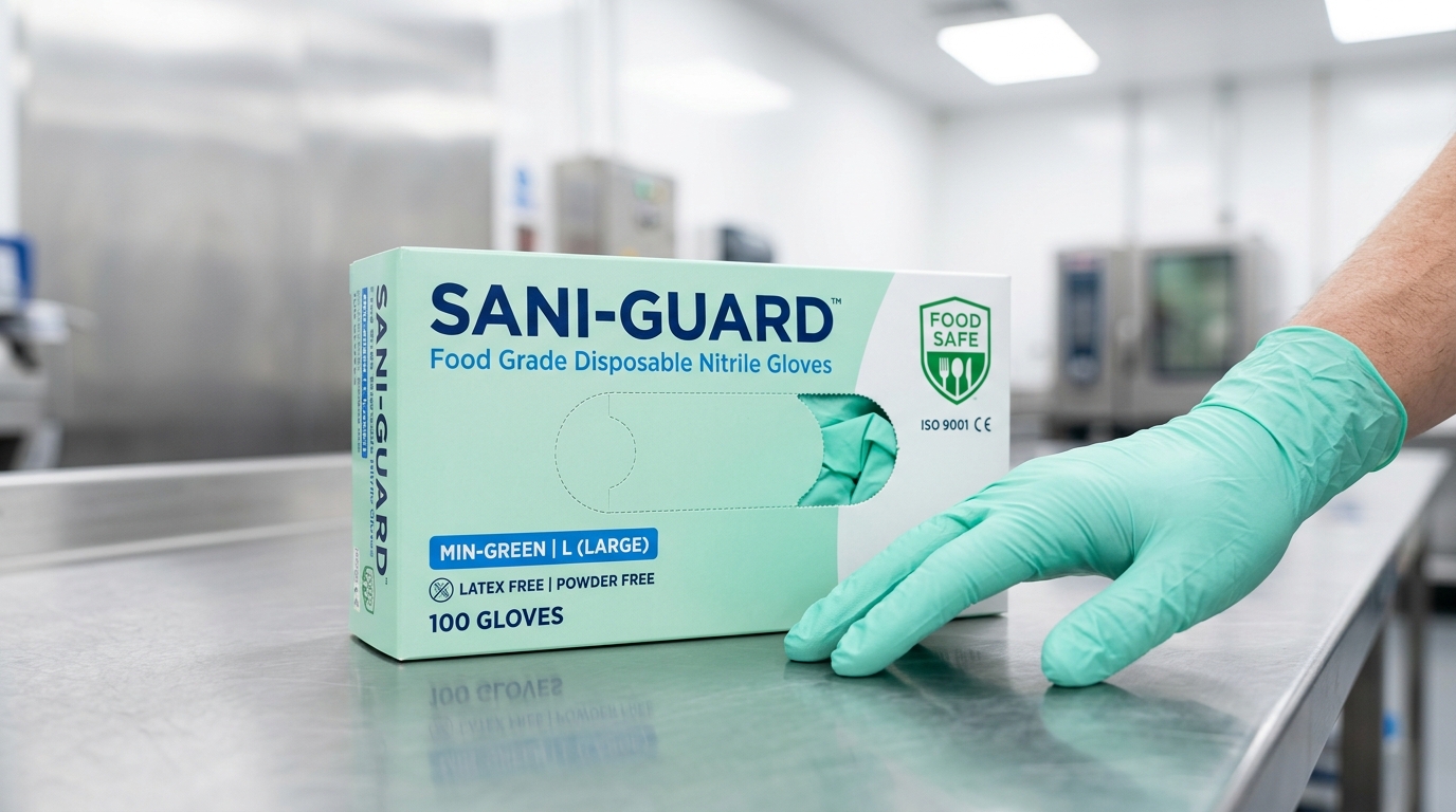 Sani-Guard Food Grade Disposable Nitrile Gloves